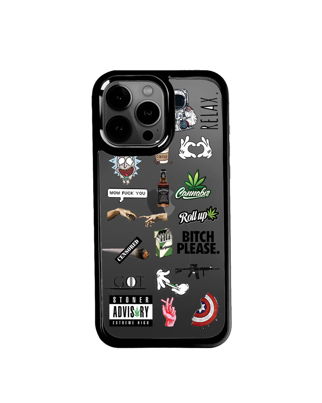 Sticker Printed Black Border Case (BB012)