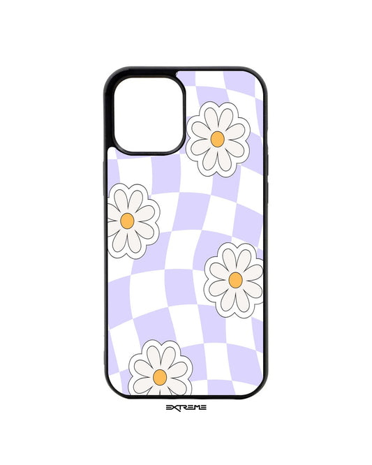 Lavendar Check Floral - Glossy Case (G013)